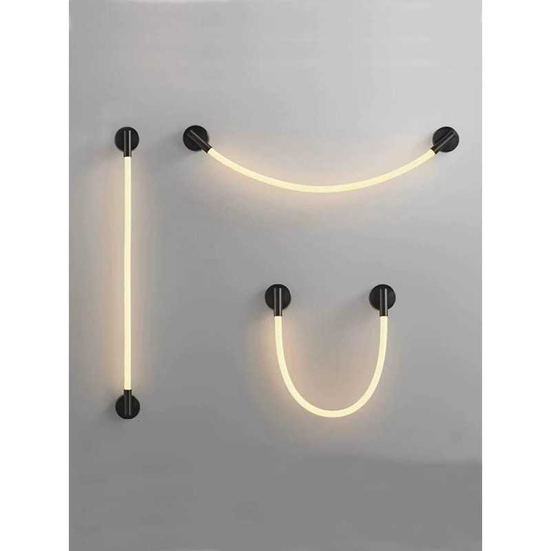 Aplică LED tubulară de perete, 18 W, 93 cm, albă, 3 culori de lumină