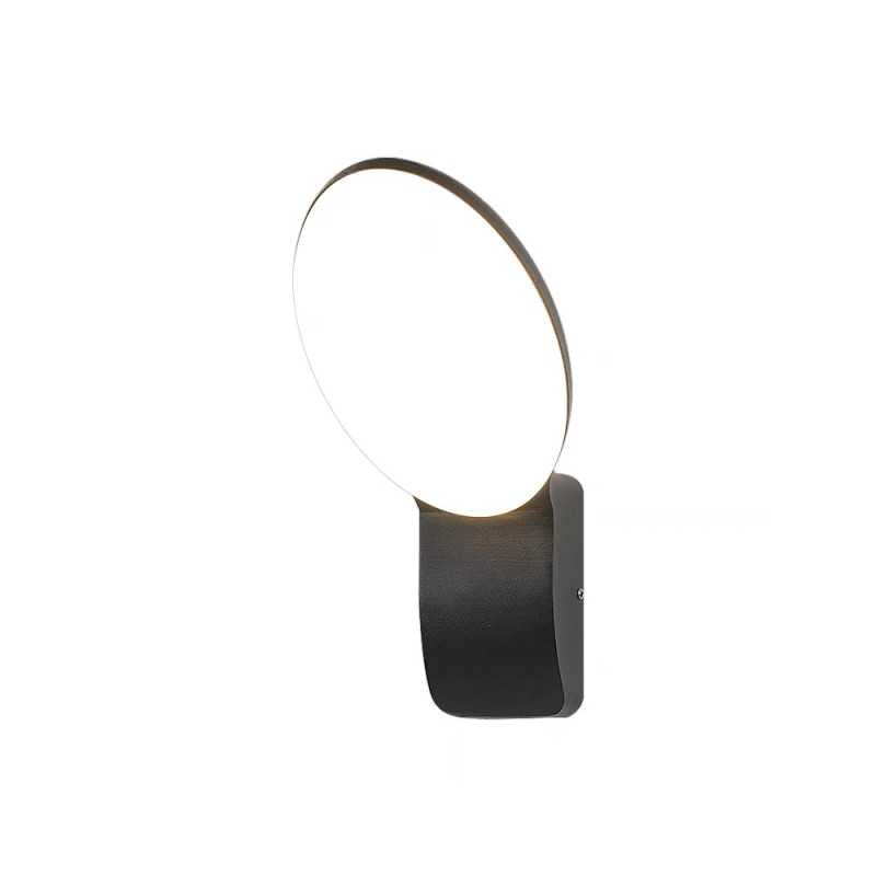 Aplică LED de exterior, neagră, 12 W, 3000 K, 1200 lm