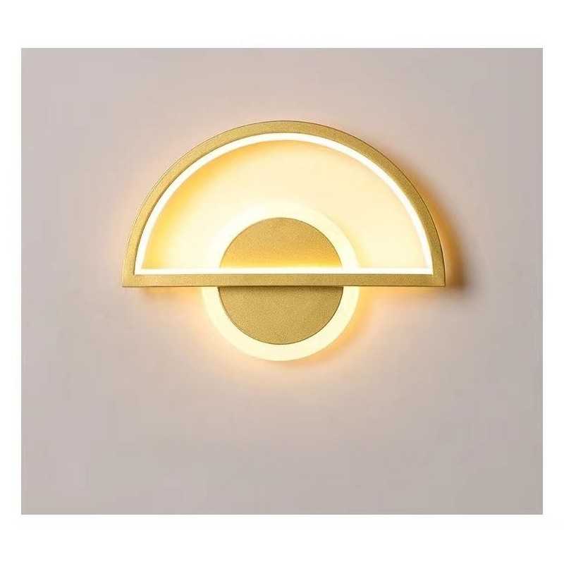Aplică LED de perete aurie, 34 W, 3 culori, 25 × 25 × 17 cm
