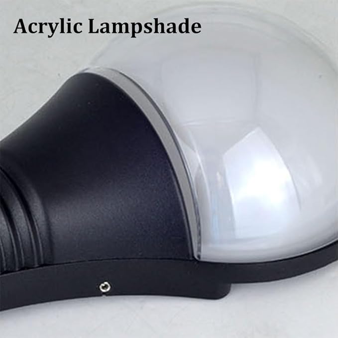 Aplică LED de exterior, neagră, 6 W, IP65, aluminiu și acril
