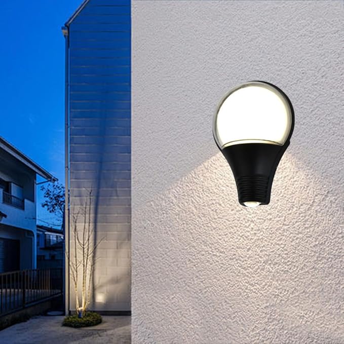 Aplică LED de exterior, neagră, 6 W, IP65, aluminiu și acril