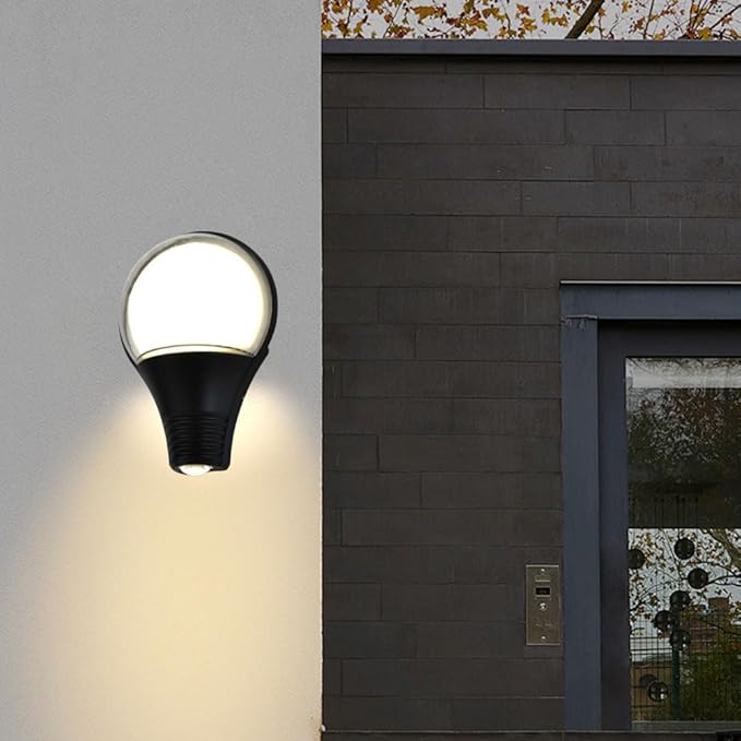 Aplică LED de exterior, neagră, 6 W, IP65, aluminiu și acril