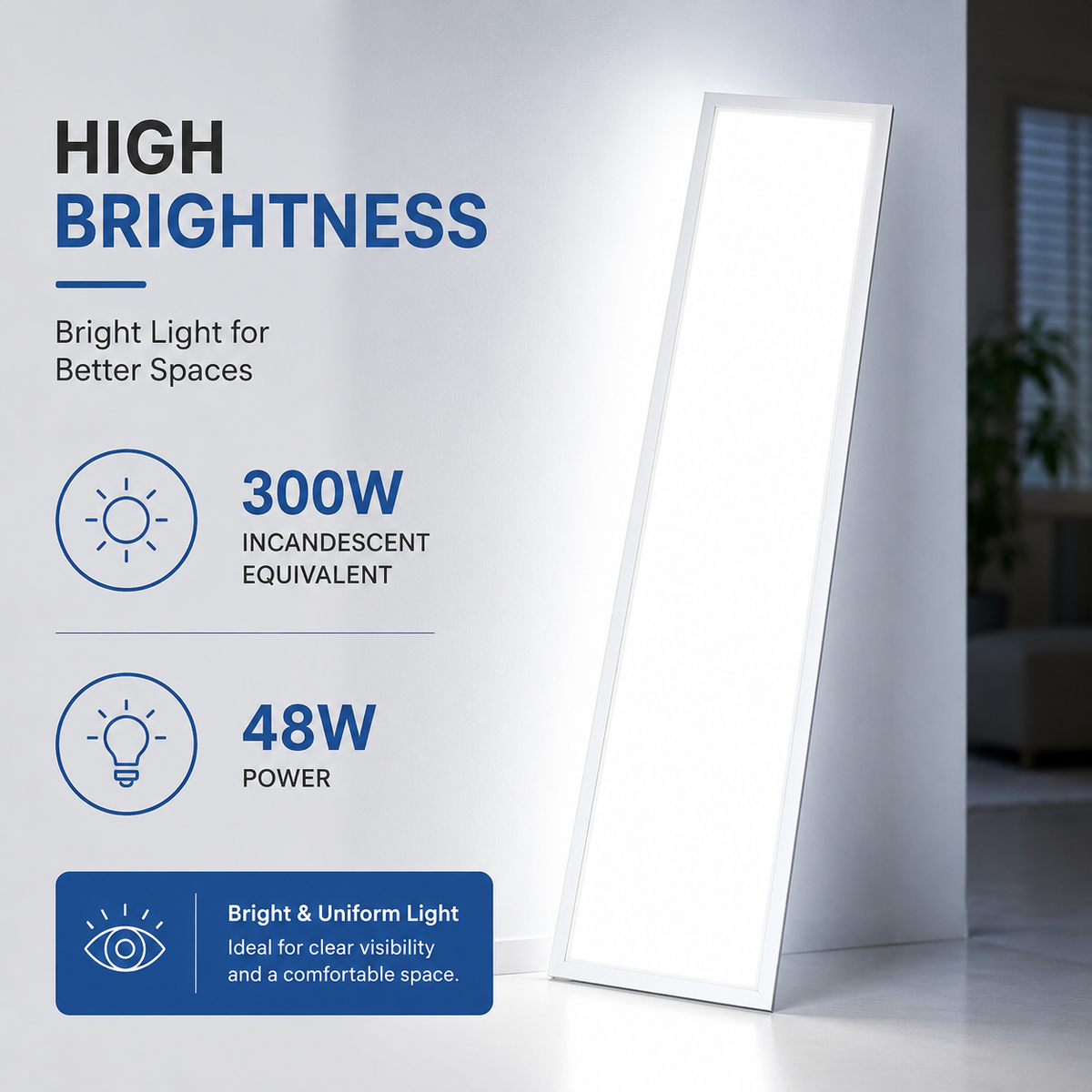 Aplică LED de perete aurie, 48 W, 119,5 cm, pentru interior
