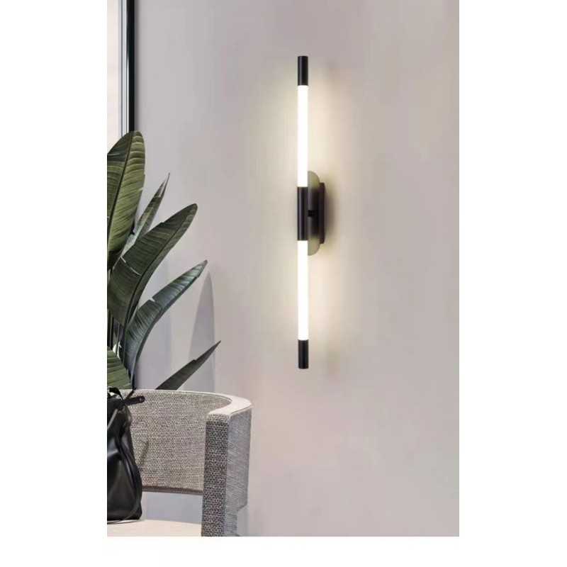 Aplică LED de perete, neagră, 16 W, 800 lm, 3 tonuri de lumină
