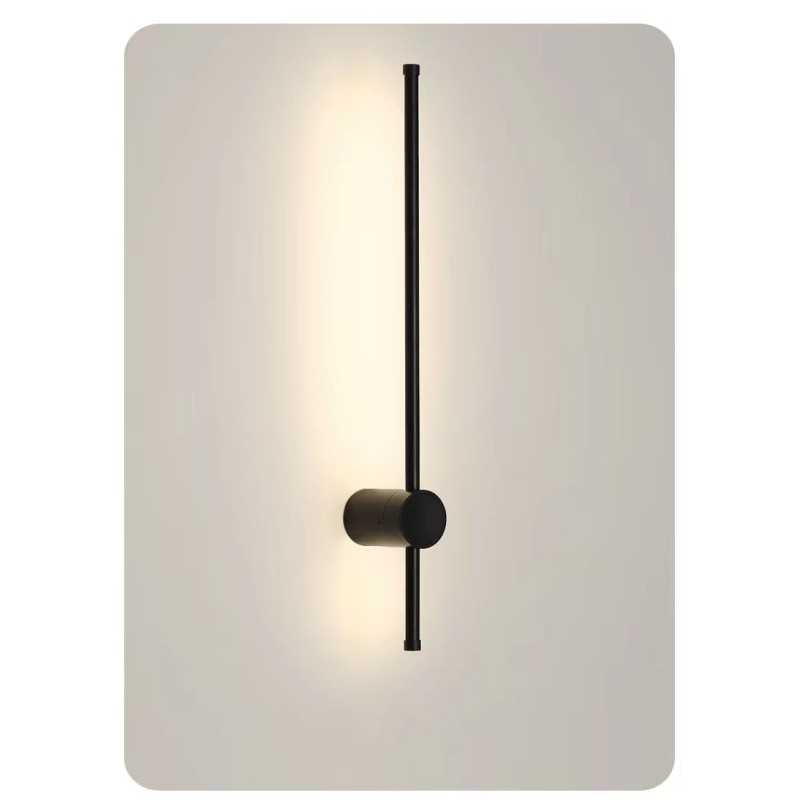 Aplica LED de perete neagră, 80 cm, 26 W, 1300 lm, 3 culori