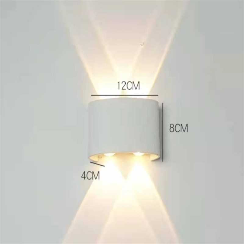 Aplica LED de exterior, 4 W, 500 lm, albă, model 2056/2 WT