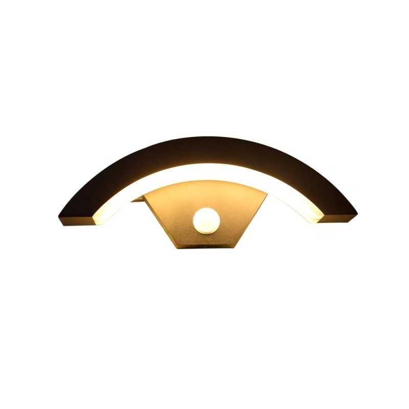Aplică LED exterior albă, 9 W, senzor de mișcare, 3 nuanțe, 30 cm