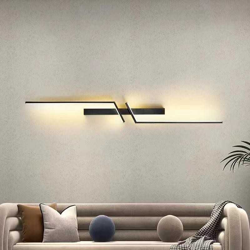 Aplica LED de perete, 60 cm, 18 W, 3 culori de lumină, neagră