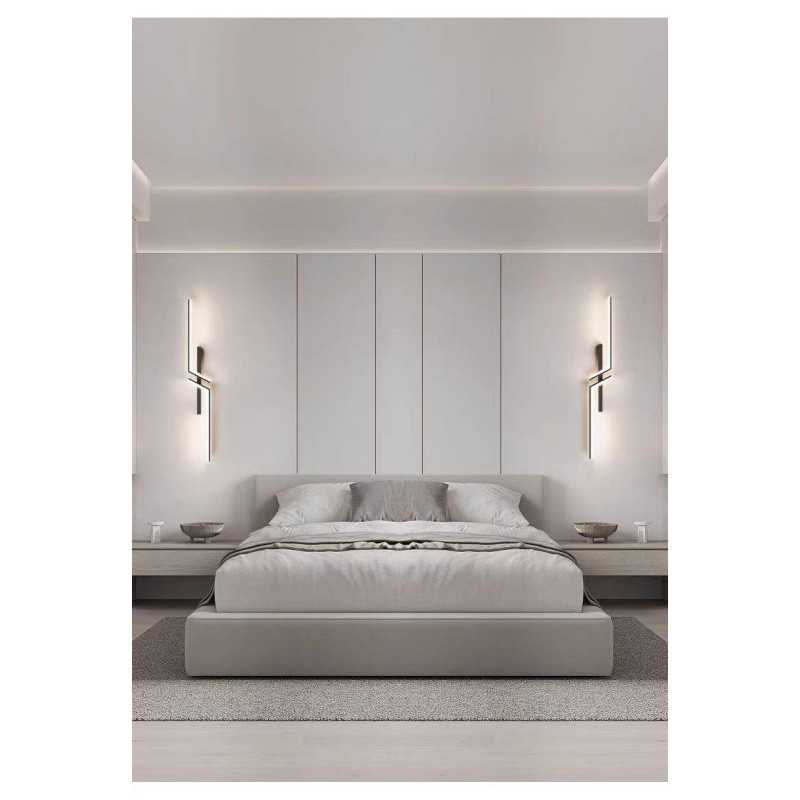 Aplica LED de perete, 60 cm, 18 W, 3 culori de lumină, neagră