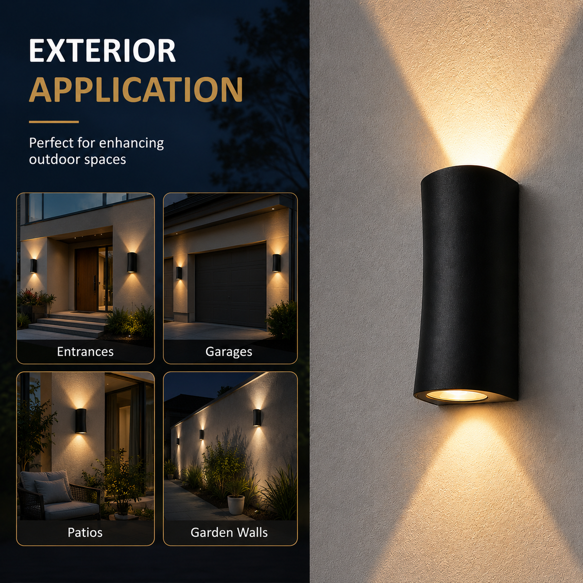 Aplică LED de exterior IP65, 6 W, lumină caldă, model 201723