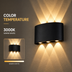 Aplica LED de exterior, 6 W, lumină albă caldă, neagră, 2056/3 BK