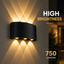 Aplica LED de exterior, 6 W, lumină albă caldă, neagră, 2056/3 BK