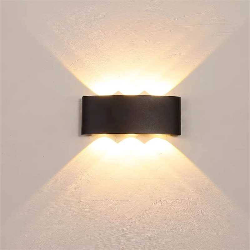 Aplica LED de exterior, 6 W, lumină albă caldă, neagră, 2056/3 BK