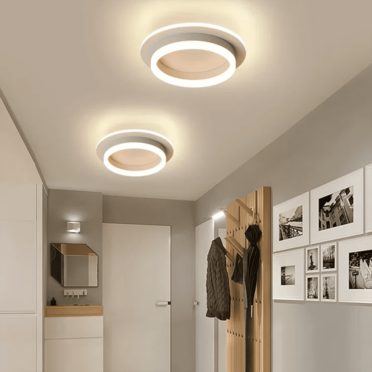 Plafonieră LED rotundă albă, 30 W, 3 temperaturi de culoare, 1500 lm