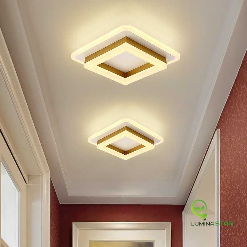 Plafonieră LED aurie, 41 W, 3 temperaturi de culoare, 24 × 24 cm