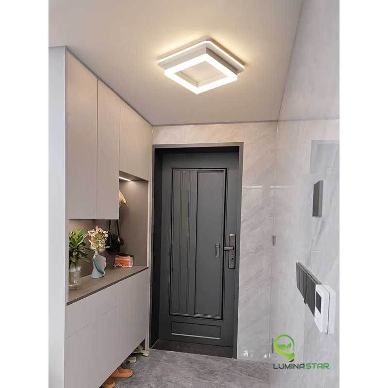Plafonieră LED pătrată, 41 W, 2000 lm, 3 culori, 24 × 24 cm