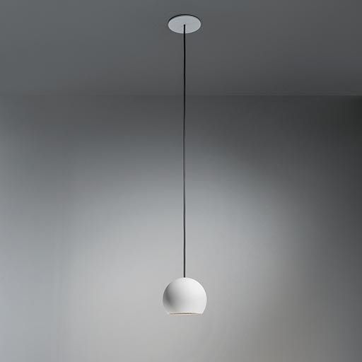 Pendul LED TITAN cu glob magnetic, alb, 5 W, 4000 K, 6,5 x 145 cm