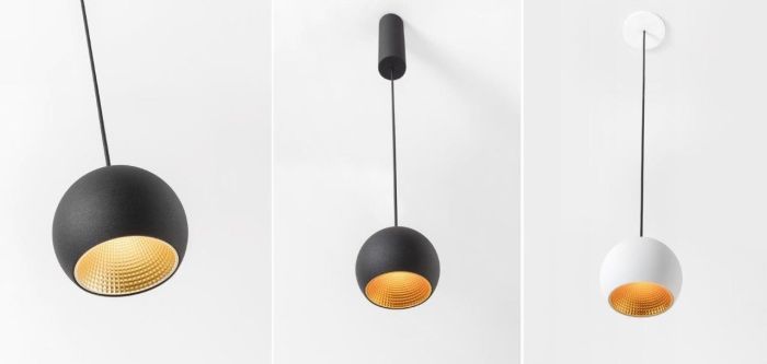 Pendul LED TITAN cu glob magnetic, alb, 5 W, 4000 K, 6,5 x 145 cm
