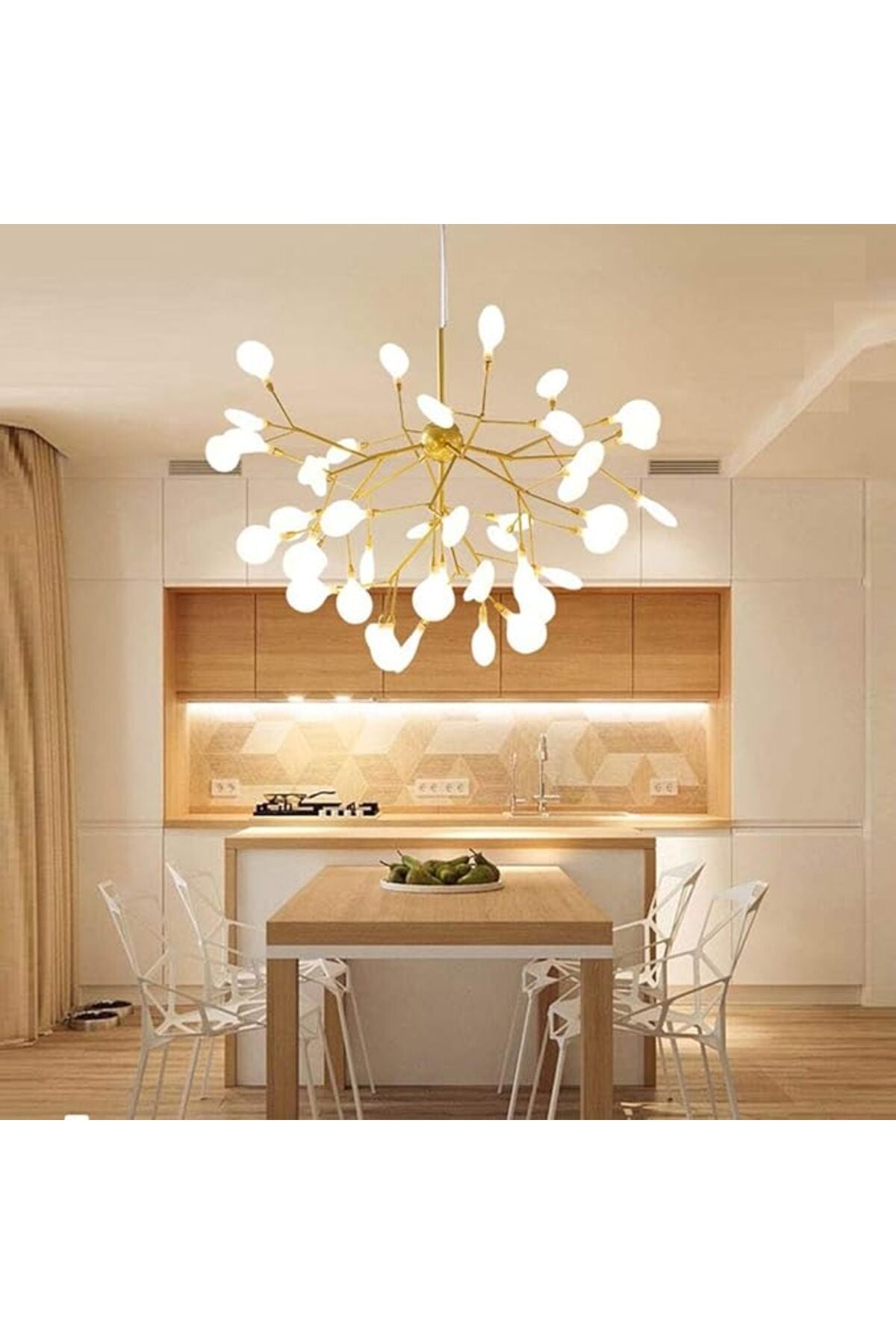 Candelabru decorativ cu 36 de becuri LED G4, 72 W, alb, 36 cm