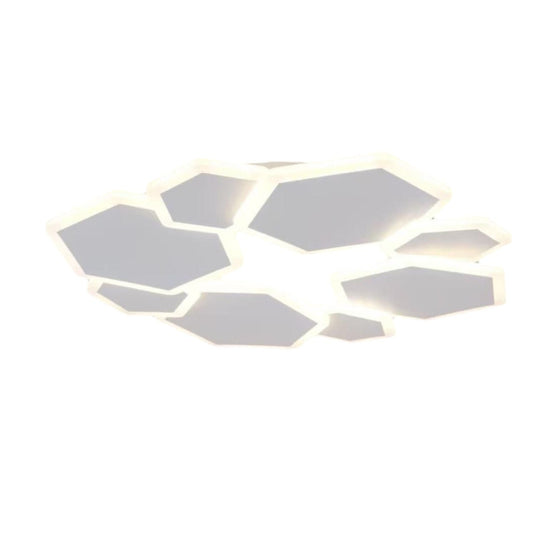 Plafonieră LED hexagonală cu telecomandă, 3 temperaturi de culoare