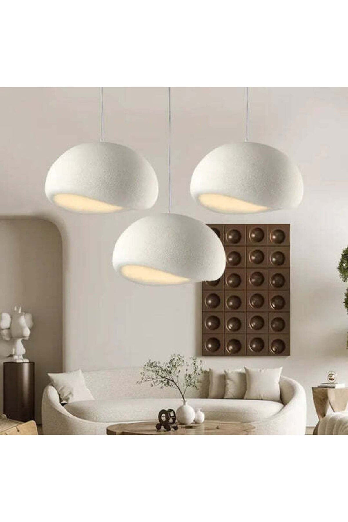 Plafonieră LED în formă de ou, stil scandinav, 40 cm