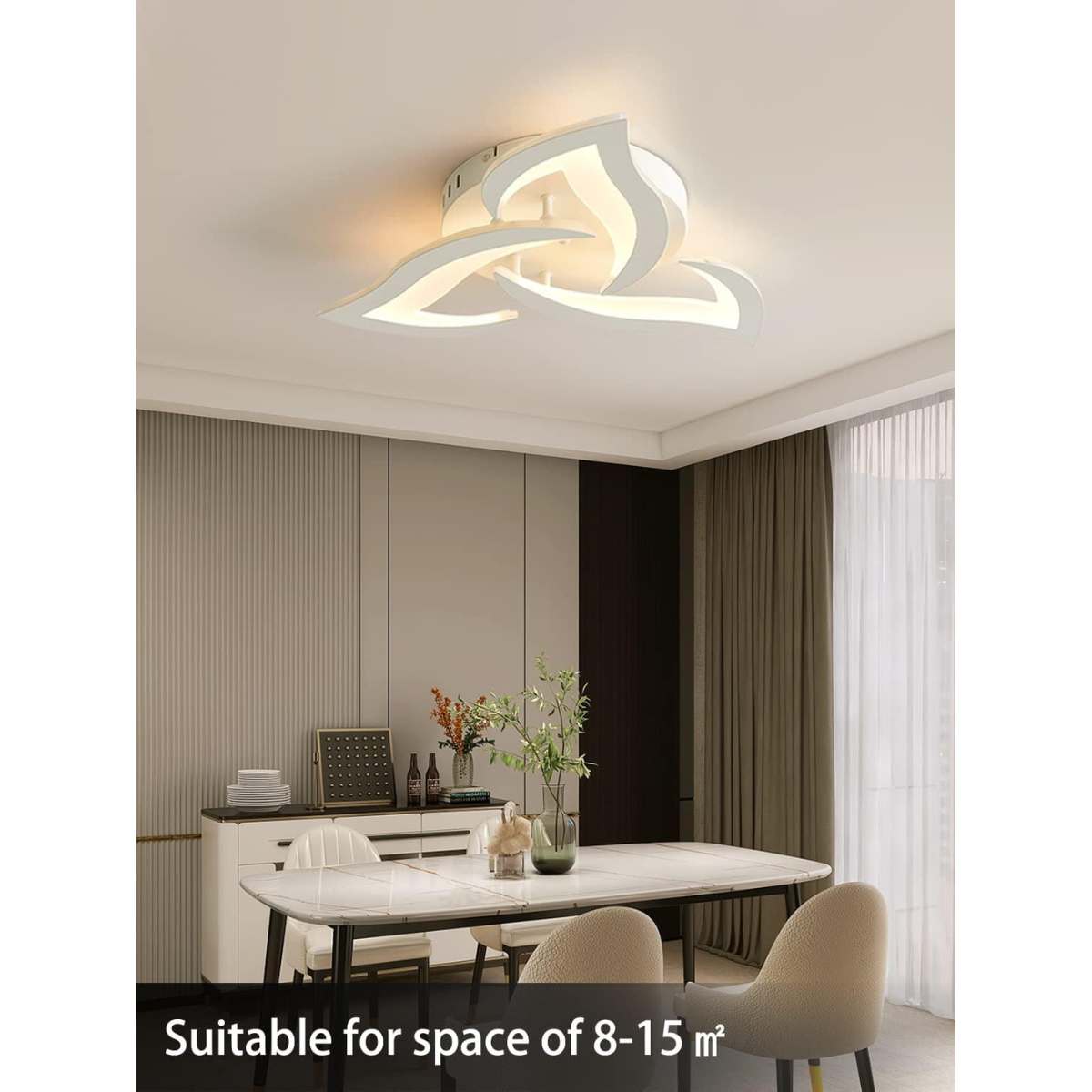 Plafonieră LED albă, dimabilă, cu telecomandă, 48 cm, 2500 lm, IP21