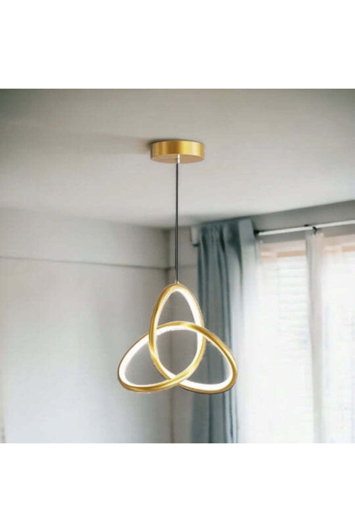 Lampă suspendată LED aurie, dimabilă, 1260 lm, IP21