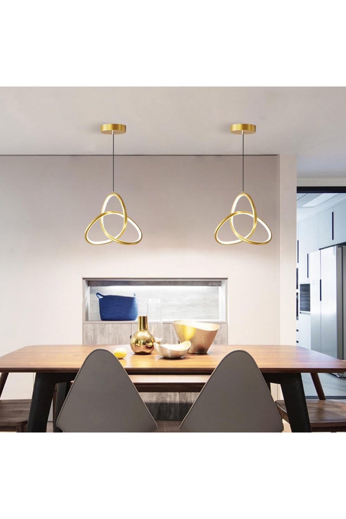 Lampă suspendată LED aurie, dimabilă, 1260 lm, IP21