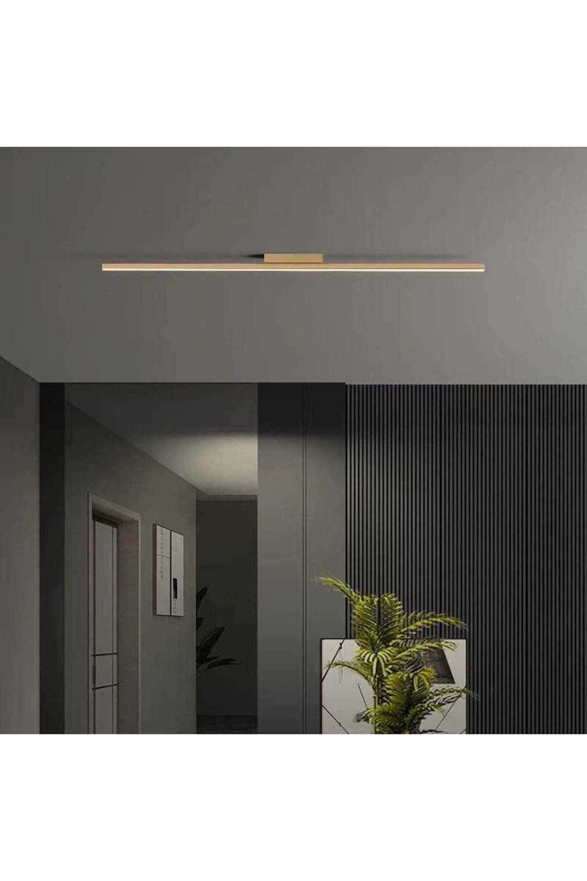 Plafonieră LED aurie cu 4 inele, 24 W, dimabilă, cu telecomandă