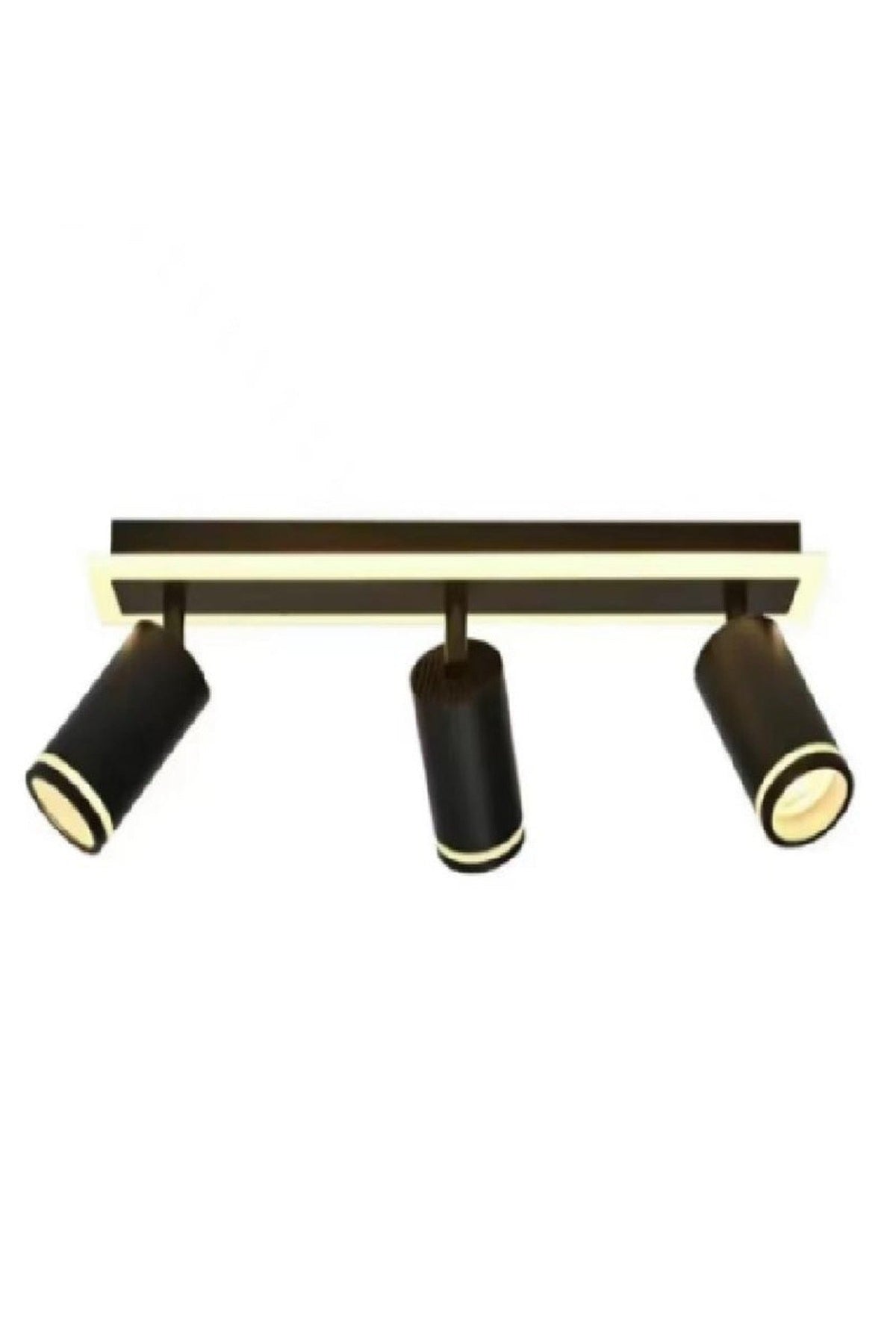 Spot LED încastrat negru, cu 3 surse de lumină