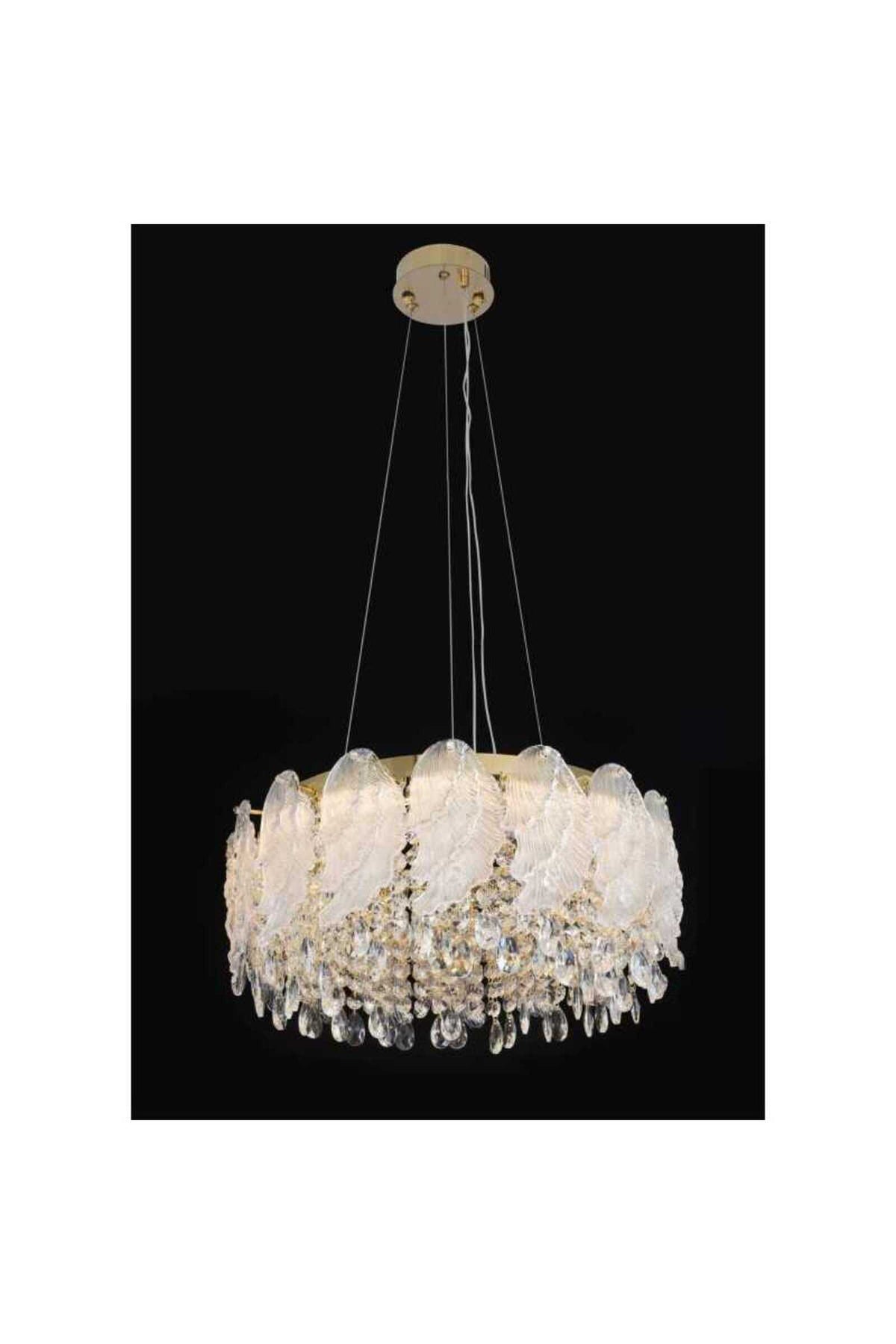 Plafonieră LED cu cristale, Ø40 cm, 3 culori de lumină