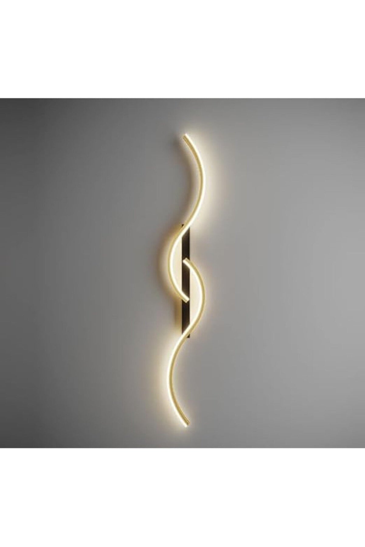 Aplică LED de perete 100 cm, negru-auriu, 52 W, 2500 lm, 3 temperaturi