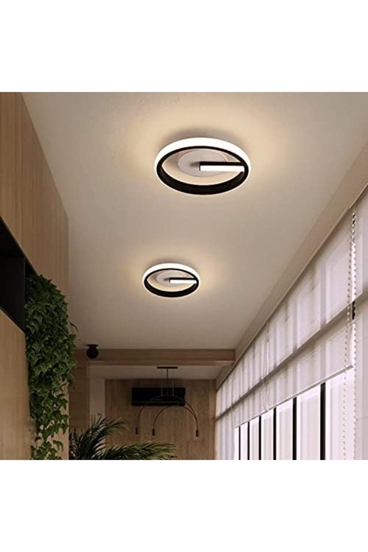 Plafonieră LED 38 W, neagră, RGB, cu telecomandă