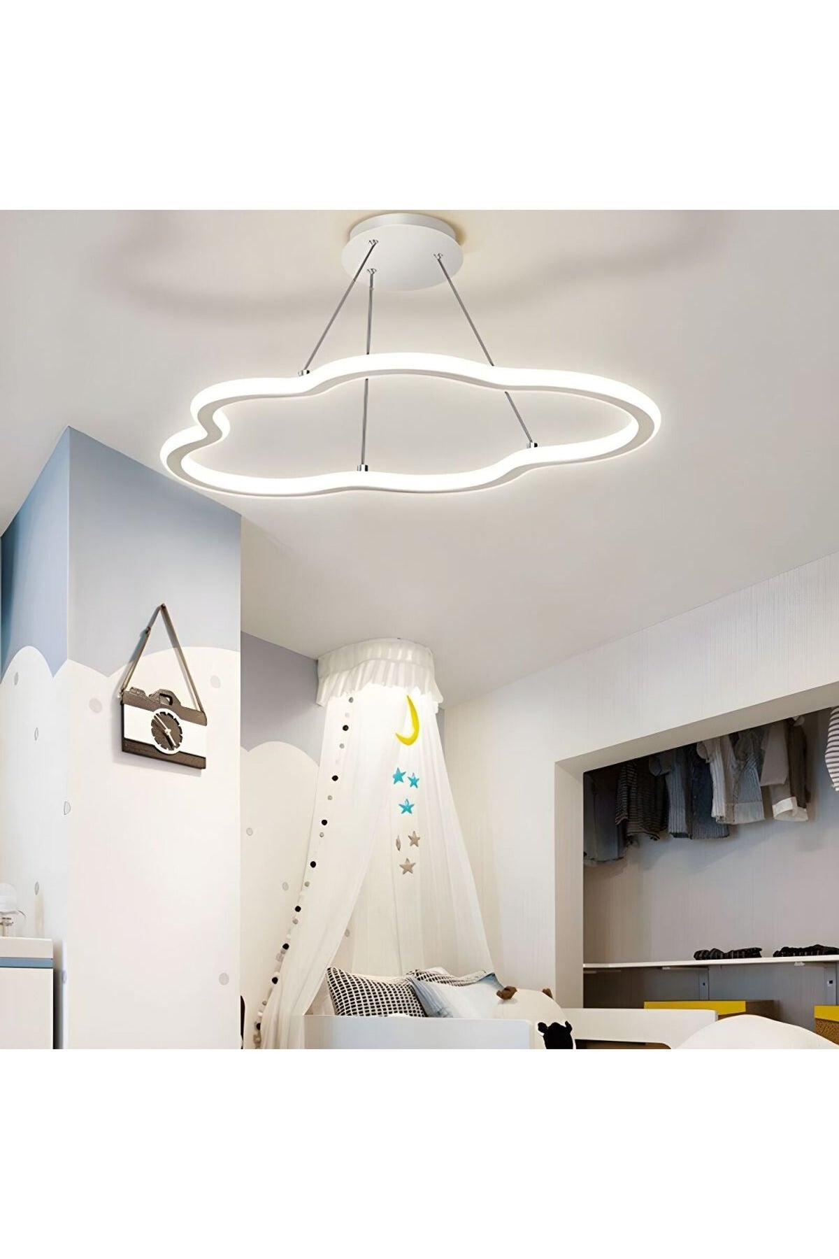 Plafonieră LED albă, 27 W, Ø25 cm, 3 culori de lumină, metal și acril