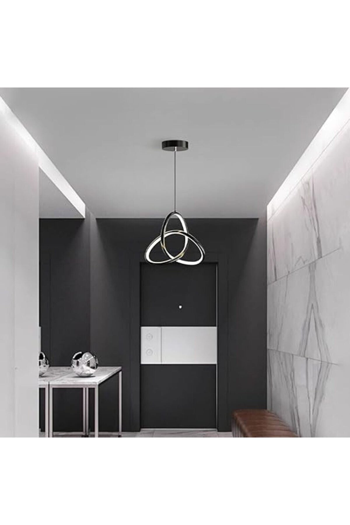 Plafonieră LED circulară neagră, 20W, 3 temperaturi de culoare, IP20