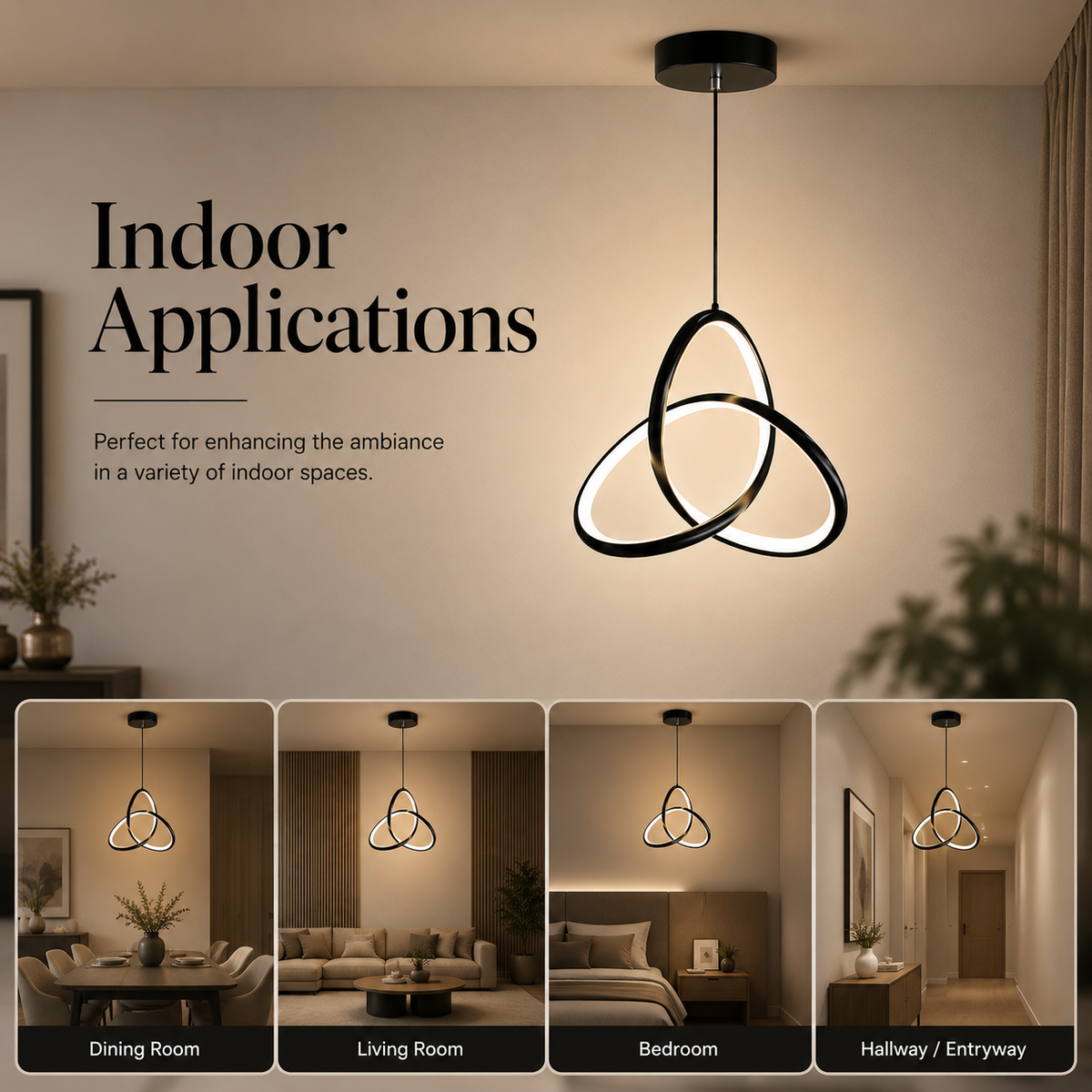 Plafonieră LED circulară neagră, 20W, 3 temperaturi de culoare, IP20