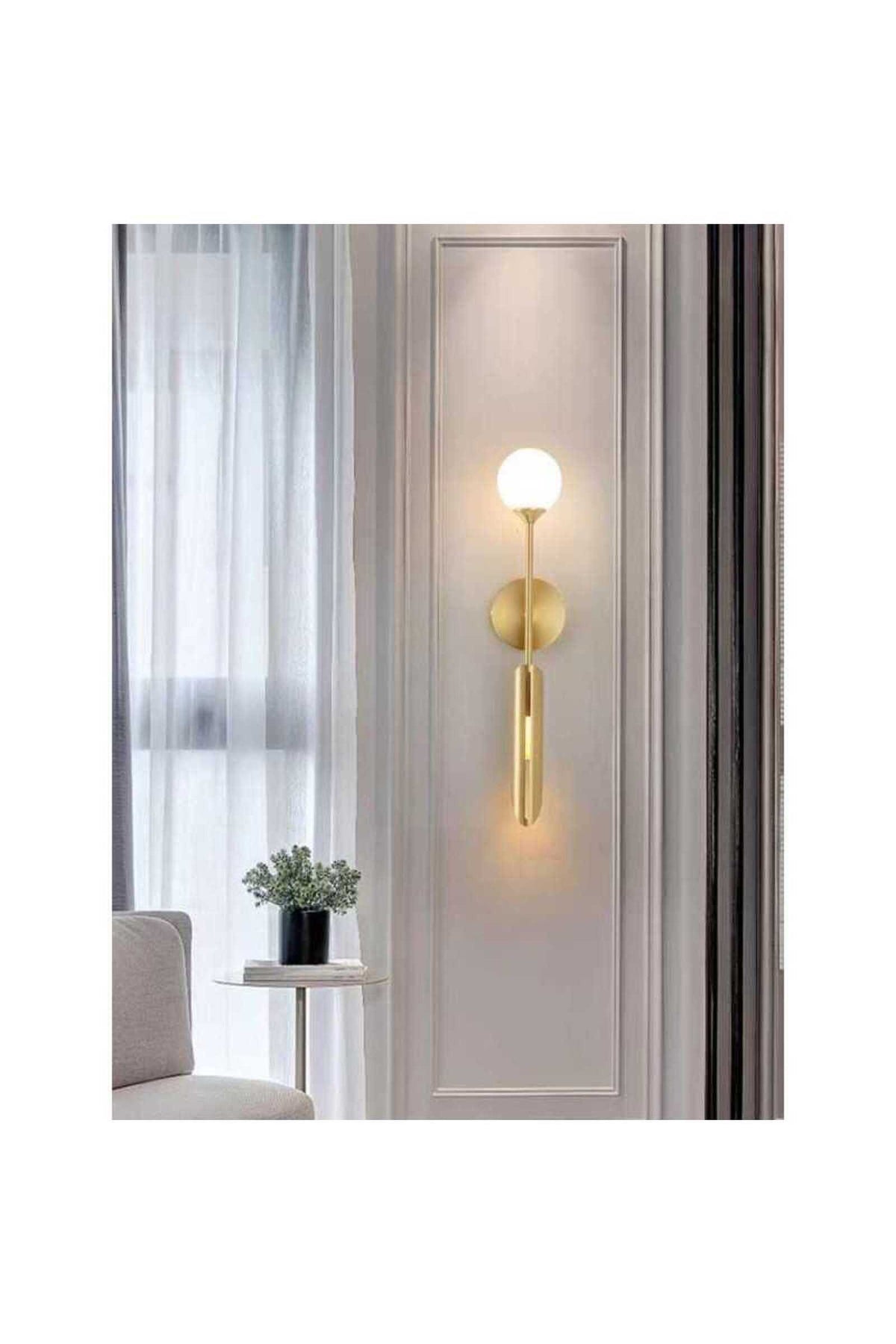 Aplică LED de perete aurie, 70 cm, 5 W, cu 3 temperaturi de culoare