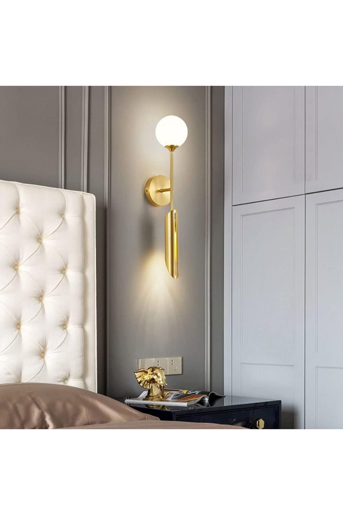 Aplică LED de perete aurie, 70 cm, 5 W, cu 3 temperaturi de culoare