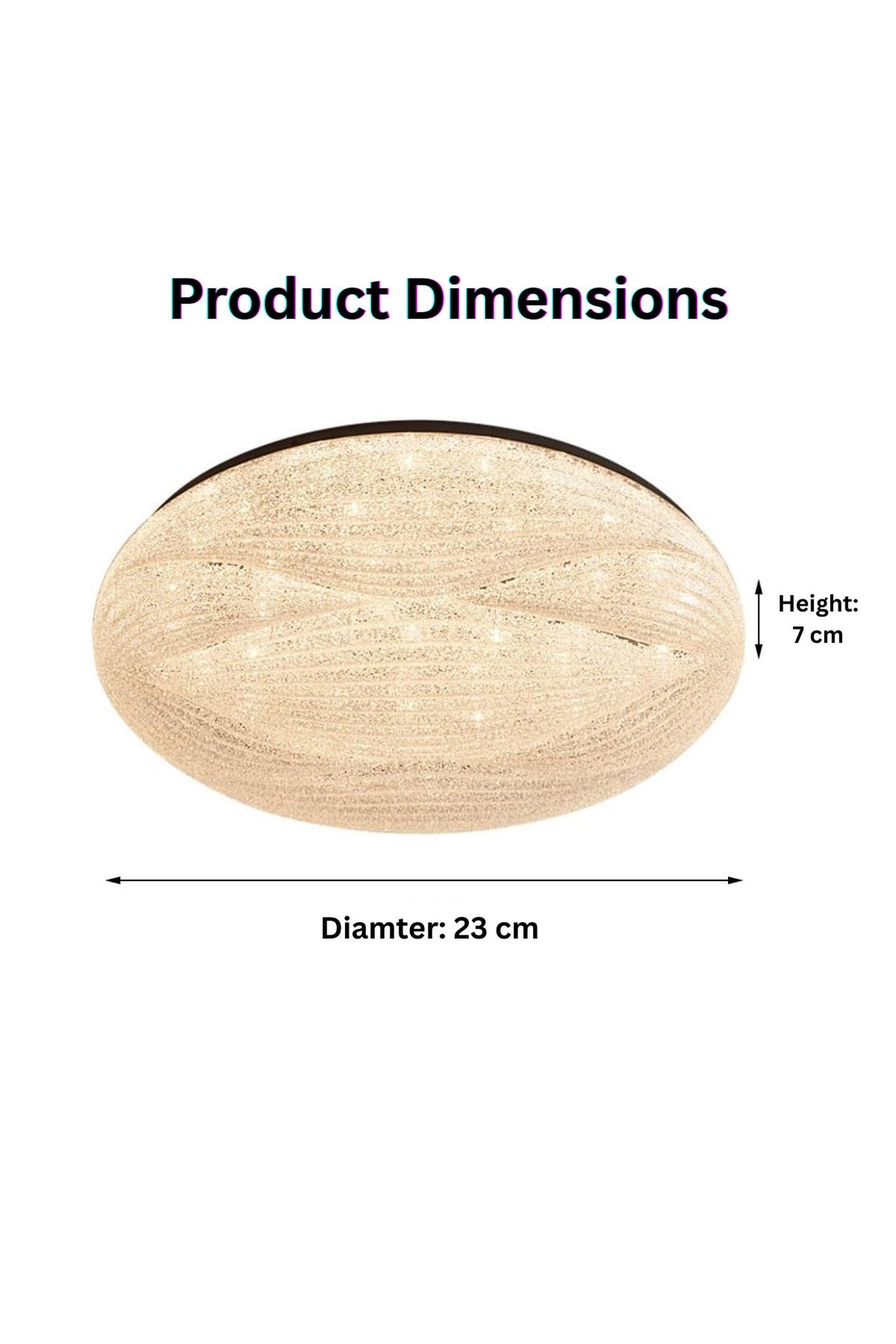 Plafonieră LED 30 W, 3 temperaturi de culoare, albă, Ø23 cm