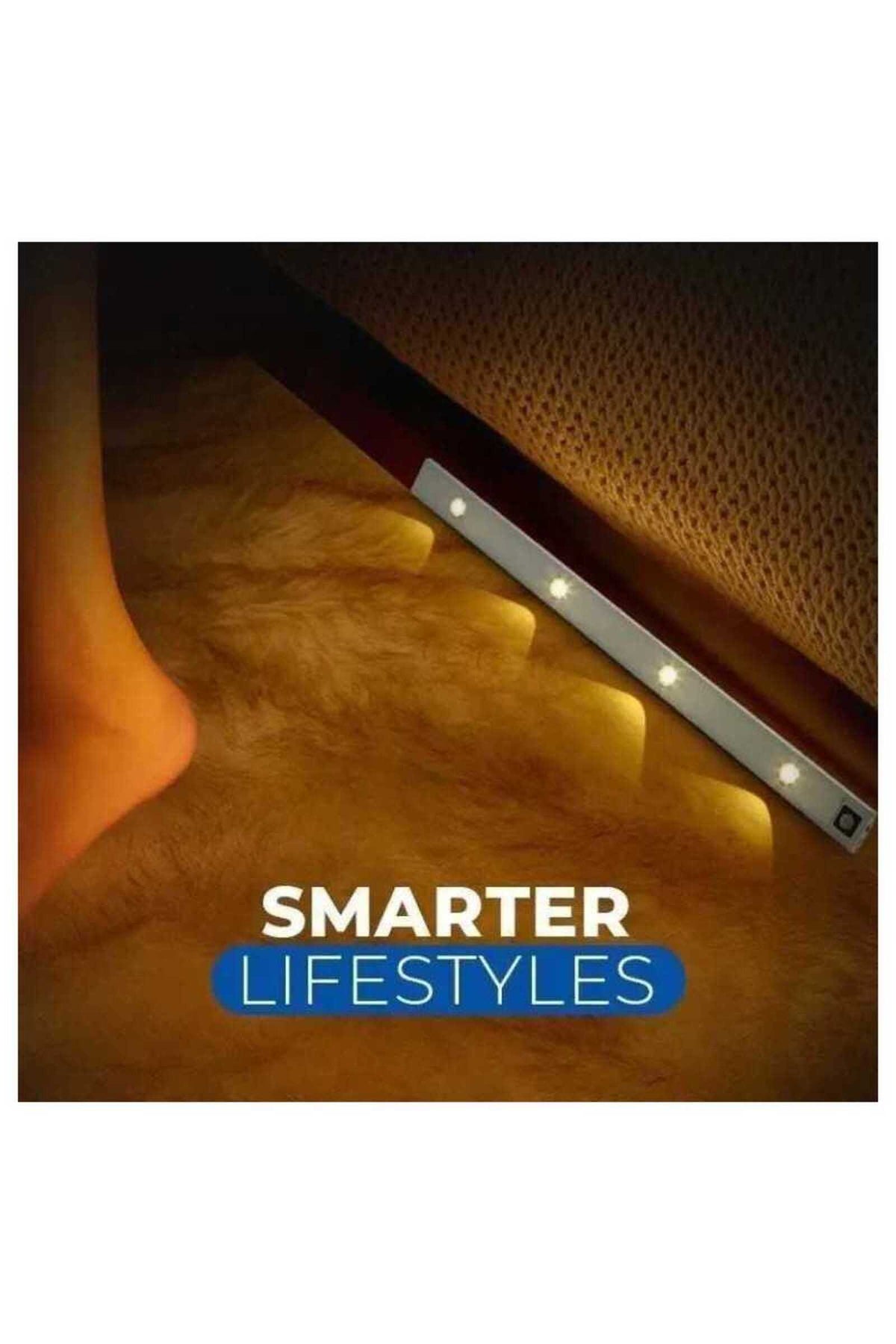 Lampă LED magnetică cu senzor de mișcare, 30 cm, 3 temperaturi de culoare