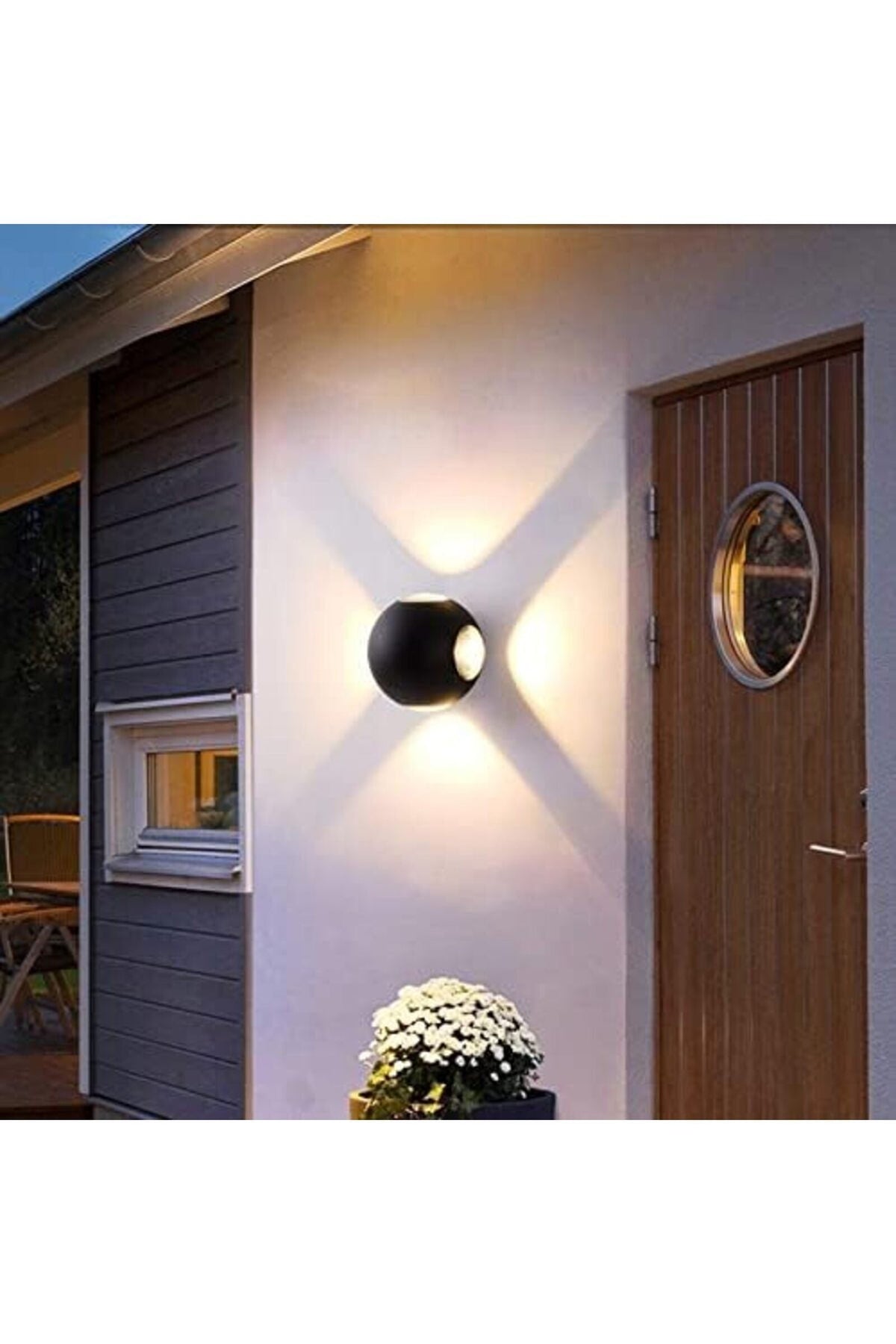 Aplică LED de exterior IP65, 12 W, 960 lm, lumină caldă, albă