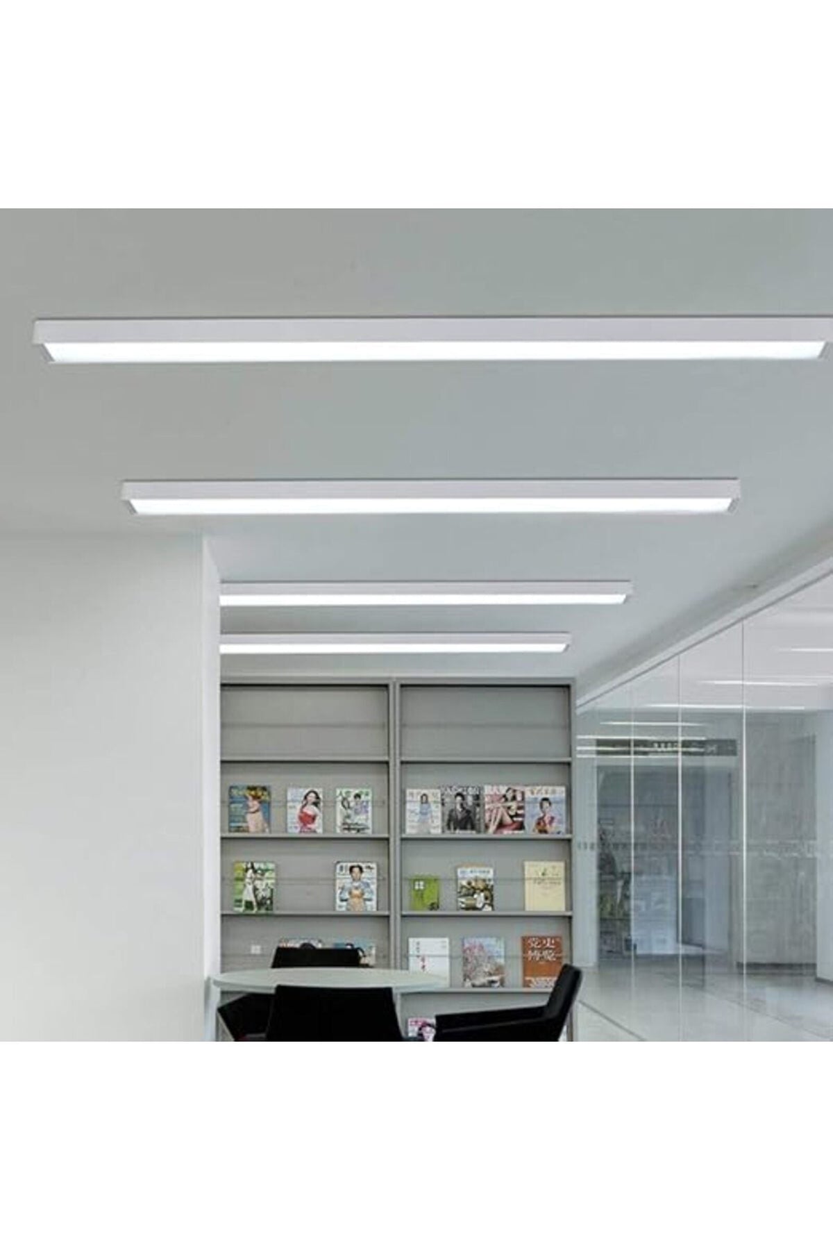 Lampă LED suspendată albă, 54 W, 4860 lm, 6500 K, 120 cm