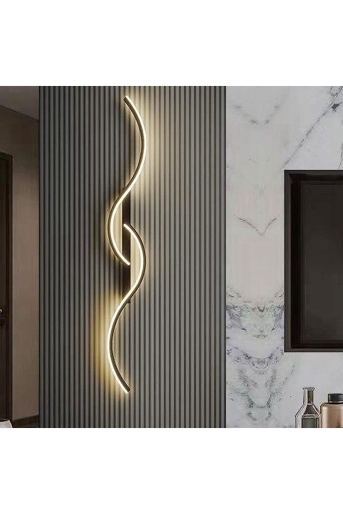Aplică LED de perete, 80 cm, neagră, cu 3 surse de lumină