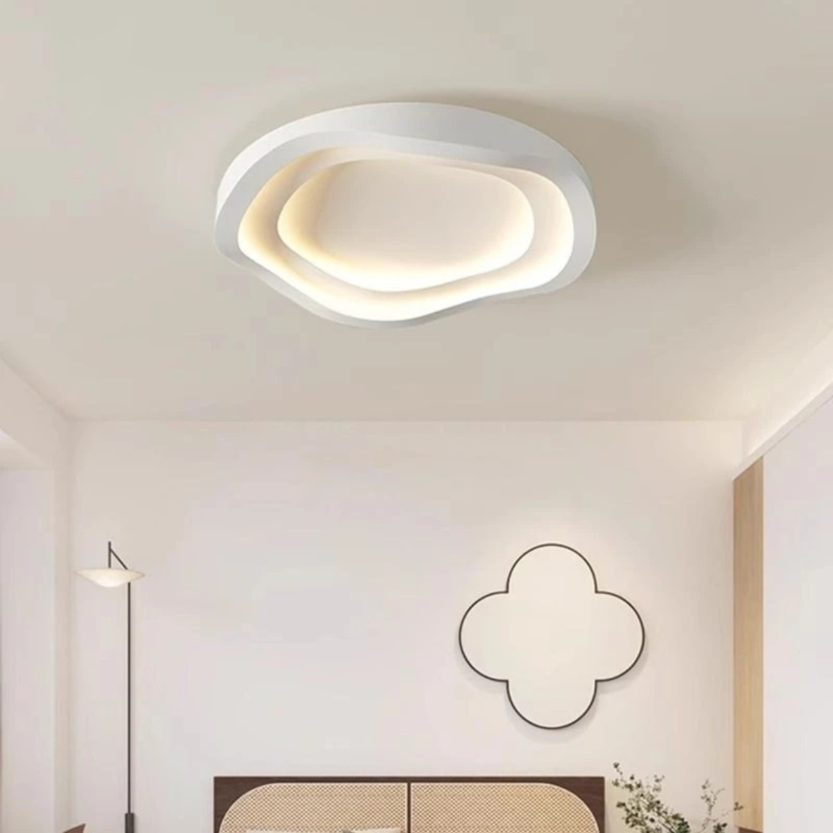 Plafonieră LED albă, 88 W, 5000 lm, 3000/4000/6500 K, Ø48 cm