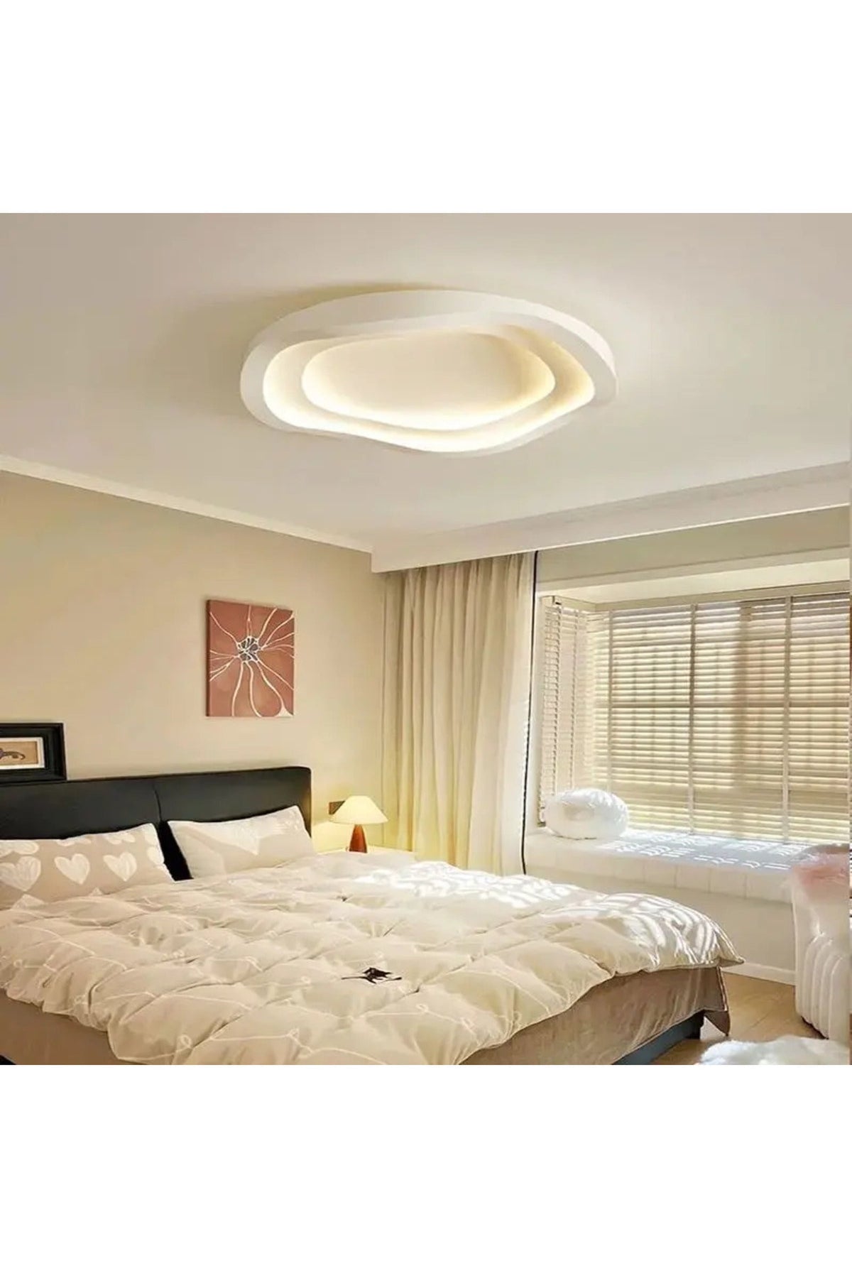 Plafonieră LED albă, 88 W, 5000 lm, 3000/4000/6500 K, Ø48 cm