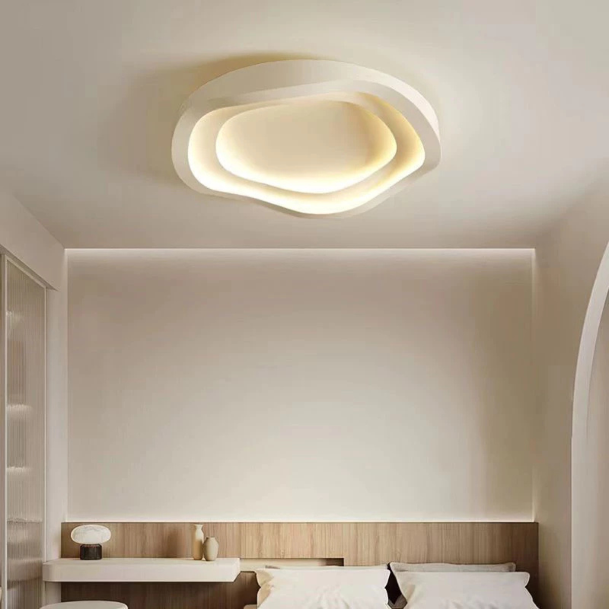 Plafonieră LED albă, 88 W, 5000 lm, 3000/4000/6500 K, Ø48 cm