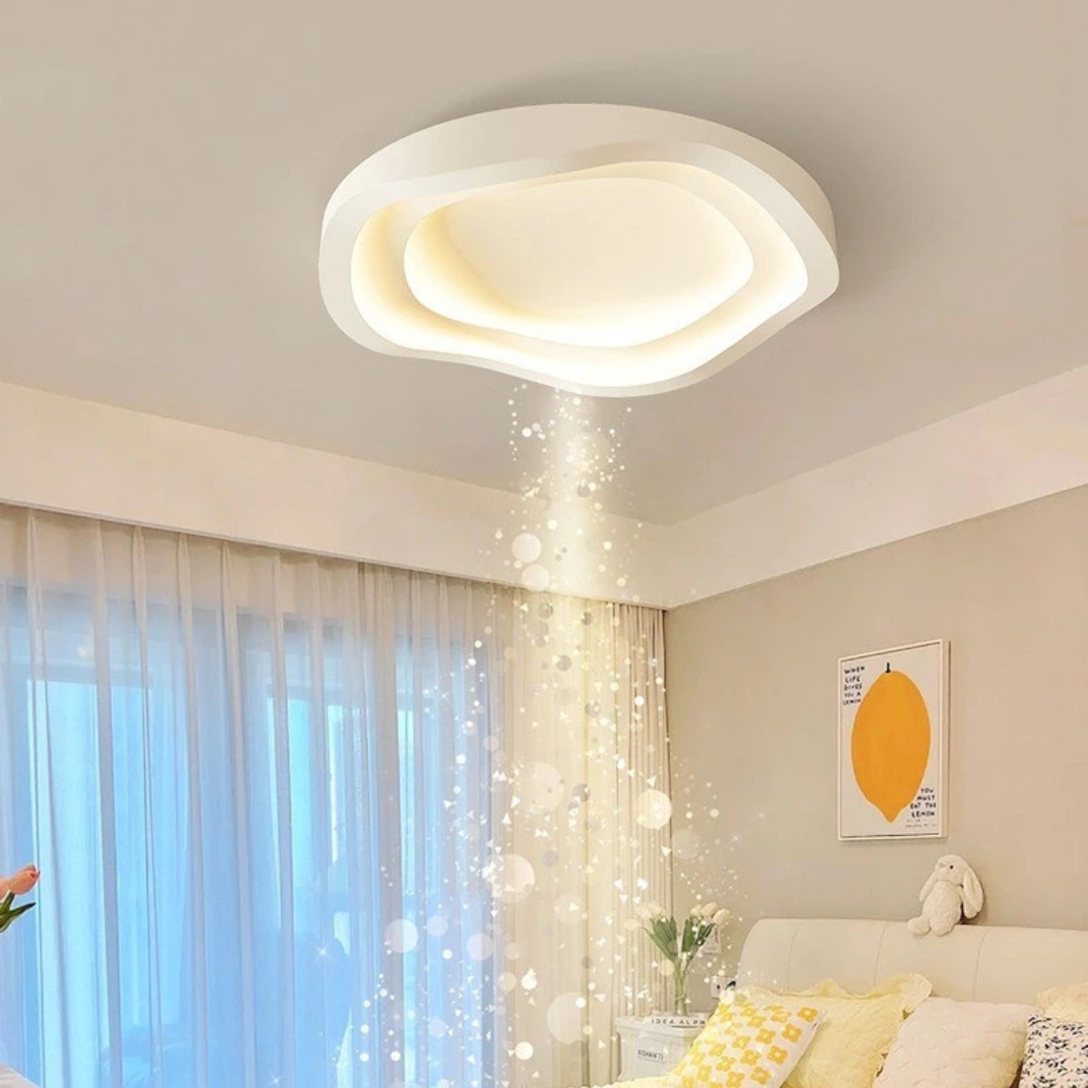 Plafonieră LED albă, 88 W, 5000 lm, 3000/4000/6500 K, Ø48 cm