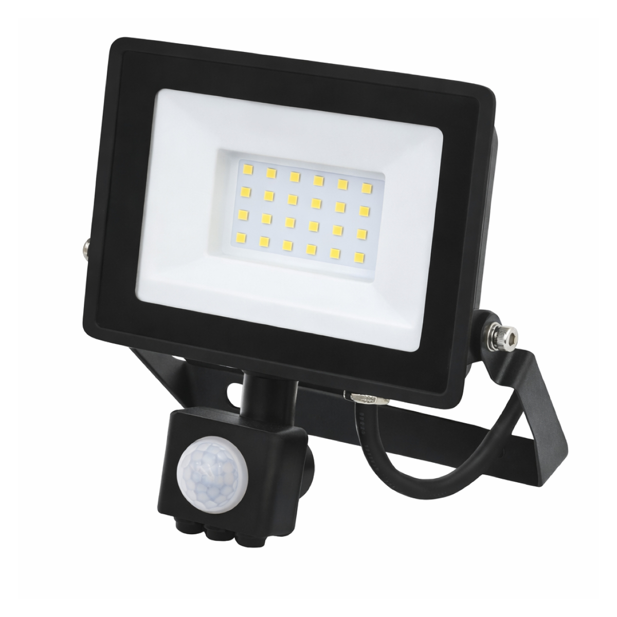 Proiector LED exterior 30 W cu senzor de mișcare, 3000 lm, 6500 K