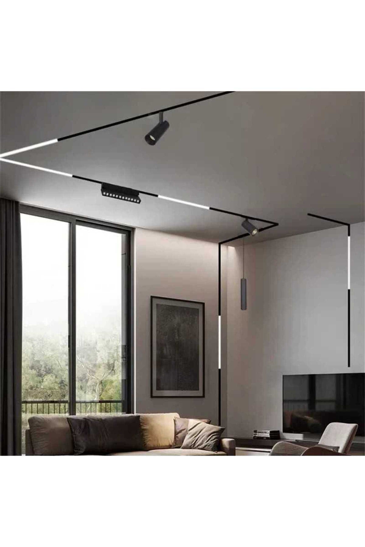 Spot LED pentru șină magnetică, 10 W, 4000 K, 1000 lm, negru
