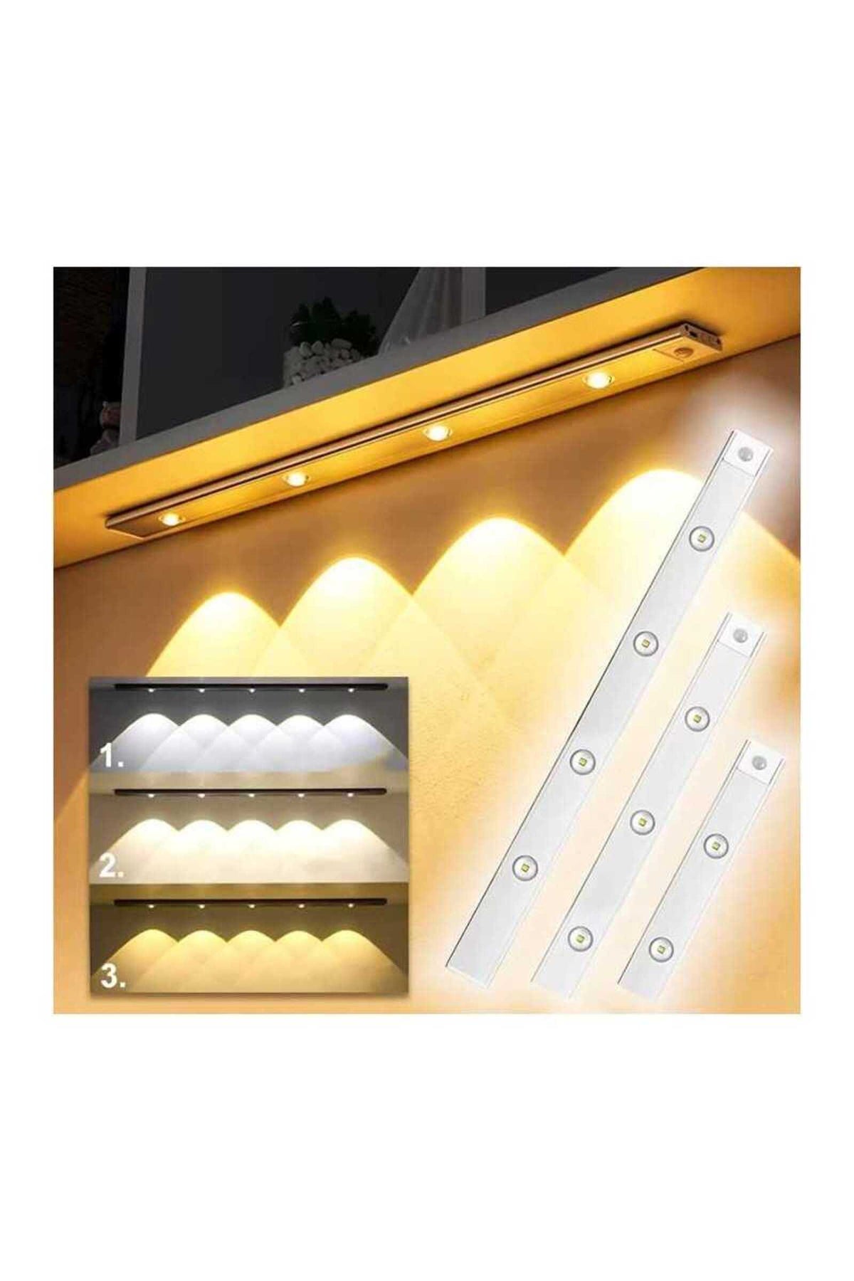 Spot LED de plafon, 40 cm, cu senzor de mișcare și 3 culori de lumină